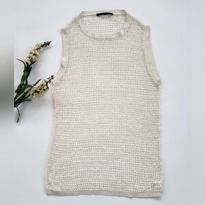 ELIE TAHARI Collection Sleeveless Beaded Silk Top